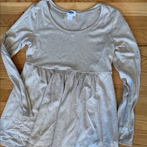 Old navy oatmeal babydoll maternity top small